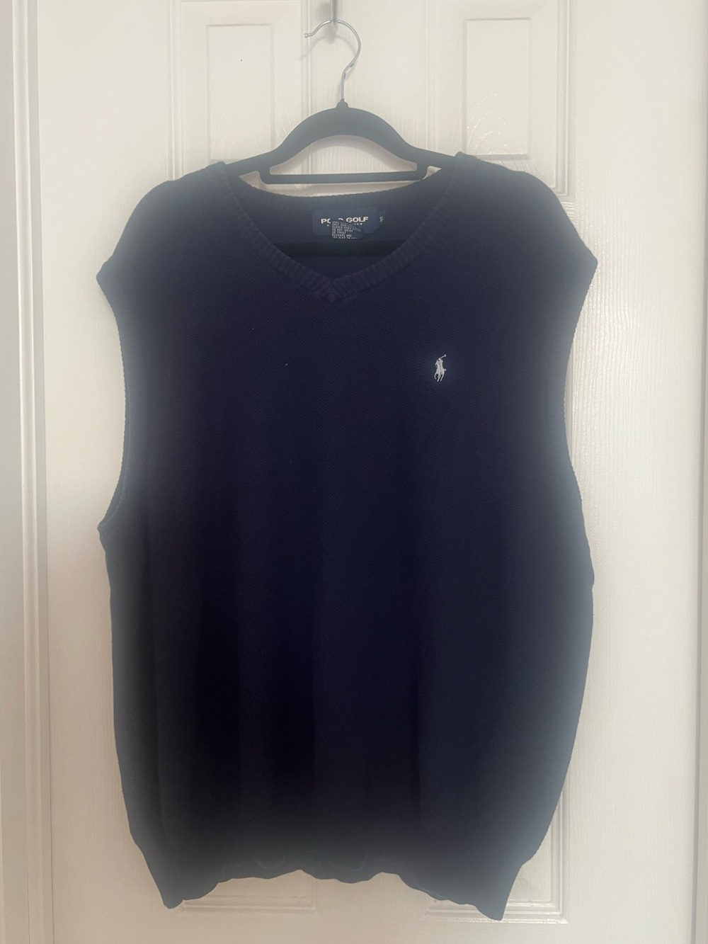 Vintage 90s Y2K Men’s Polo Golf Ralph Lauren Navy Sweater Vest
